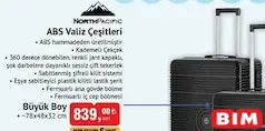 NORTH PACİFİC ABS VALİZ BÜYÜK BOY NORTH PACİFİC ABS VALİZ BÜYÜK BOY